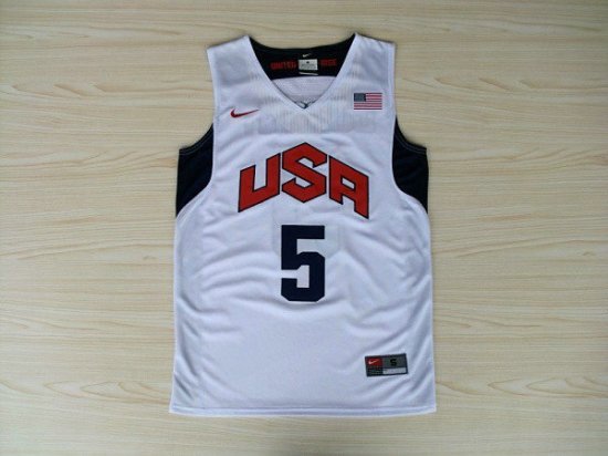 Nike 2012 Olympics Team USA 5 Kevin Durant Basketball Jersey White